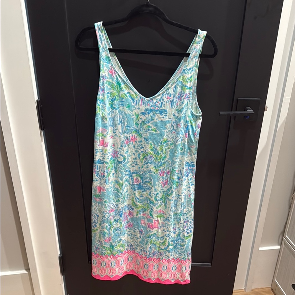 Lilly Pulitzer Green and Blue Sleeveless Sundress